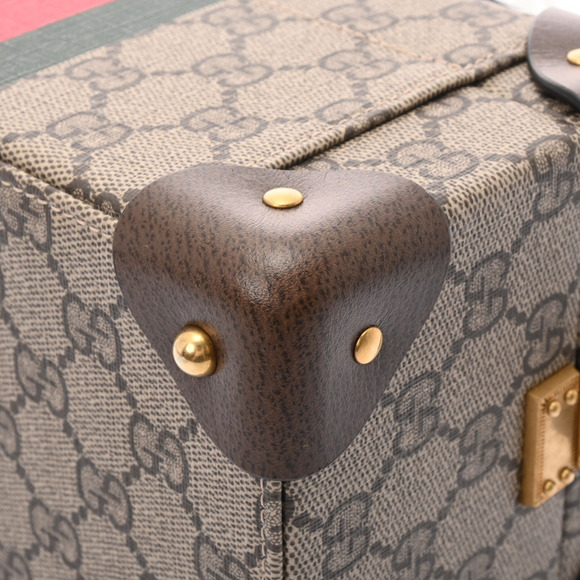 Gucci Savoy Jewelry Case Beige Ebony GG Supreme Canvas Accessory Pouch - Picture 9 of 9